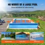 Pool Cover Reel, Aluminum Solar Cover Reel 5.49 m, Inground Swimming Pool Cover Reel Set with Rubber Wheels and Sandbags, Fits f