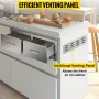 75*25 cm BBQ skuffe Dobbelt vandrette skuffer holdbar med