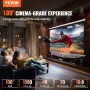Manual Pull Down Projector Screen, 100 inch 16:9 4K 1080 HD Retractable Projector Screen, Auto-Locking Portable Projection Scree
