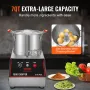 Food Processor & Vegetable Chopper, 7 Quart Bowl, 750W Food-Grade Stainless Steel Food Processor Chopper with 2 Extra S-Curve Bl