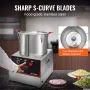 Food Processor & Vegetable Chopper, 7 Quart Bowl, 750W Food-Grade Stainless Steel Food Processor Chopper with 2 Extra S-Curve Bl