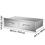 75*25 cm BBQ skuffe Dobbelt vandrette skuffer holdbar med