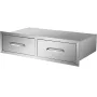 75*25 cm BBQ skuffe Dobbelt vandrette skuffer holdbar med