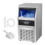 Commercial Ice Maker, 80lbs/24H, Ice Maker Machine, 40 Ice Cubes in 12-15 Minutes, Freestanding Cabinet Ice Maker with 24lbs Sto