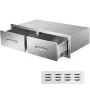 75*25 cm BBQ skuffe Dobbelt vandrette skuffer holdbar med