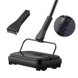 Carpet Sweeper, 7.87 in Sweeping Paths, Floor Sweeper Manual Non Electric, 300 ml Dustbin Capacity with Comb for Home Office