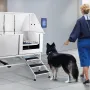 1,57m kæledyr hunde badestation m/ trapper, professionel