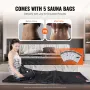 Sauna Blanket Far Infrared Heating with Arm Holes for Detox Oxford 180 x 79 cm