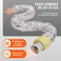 Dryer Vent Hose, 152.4MM Insulated Flexible Duct 7.62M Long with 2 Duct Clamps, Heavy-Duty Three Layer Protection for HVAC Heati