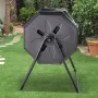 Kompostbeholder, 43-gallon kompostbeholder med dobbelt kammer