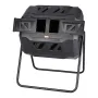 Compost Bin, 162.8 L Dual Chamber Composting Tumbler, Large Tumbling Rotating Composter with 2 Sliding Doors and Steel Frame, BP