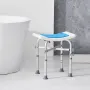 Shower Chair, Adjustable Height Shower Stool with Crossbar Support, Shower Seat for Inside Shower or Tub, Non-Slip Bench Bathtub