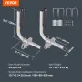 Boat Trailer Guide, 52.1 cm Adjustable Design Trailer Guide Poles, 2PCS Rustproof Galvanized Steel Trailer Guide ons, Heavy Duty