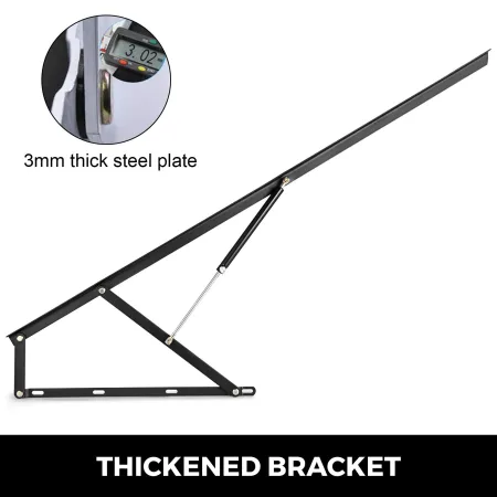 152 cm Pneumatic Sofa Bed Lift Up Mechanism Kits For Under Bed Storage Black
