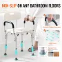 Shower Chair, Shower Seat with Back, Adjustable Height Shower Stool, Shower Chair for Inside Shower Bathtub, Non-slip Bathroom B