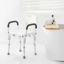 Shower Chair, Shower Seat with Back, Adjustable Height Shower Stool, Shower Chair for Inside Shower Bathtub, Non-slip Bathroom B