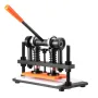 Leather Cutting Machine, 25.9 x 12 cm Embossing Plate Manual Die Cutter, 1.2 cm Pressure Stroke Leather Embossing Machine, Dual 
