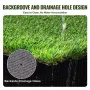 Artifical Grass, 1.2 x 1.8 m Rug Green Turf, 35mmFake Door Mat Outdoor Patio Lawn Decoration, Easy to Clean with Drainage Holes,