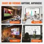 Projector Screen with Stand, 120 inch 16:9 4K 1080 HD Outdoor Movie Screen with Stand, Wrinkle-Free Projection Screen with Tripo