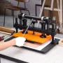 Leather Cutting Machine, 36 x 25.9 cm Embossing Plate Manual Die Cutter, 1.2 cm Pressure Stroke Leather Embossing Machine, Dual 