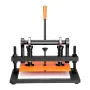 Leather Cutting Machine, 36 x 25.9 cm Embossing Plate Manual Die Cutter, 1.2 cm Pressure Stroke Leather Embossing Machine, Dual 