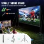 Projector Screen with Stand, 150 inch 16:9 4K 1080 HD Outdoor Movie Screen with Stand, Wrinkle-Free Projection Screen with Tripo