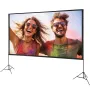 Projector Screen with Stand, 150 inch 16:9 4K 1080 HD Outdoor Movie Screen with Stand, Wrinkle-Free Projection Screen with Tripo