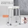 Shower Chair for Inside Shower, Adjustable Height Shower Stool, Non-Slip Bench Bathtub Seat Stool for Elderly Disabled Adults Ha