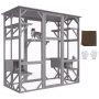 Cat House Outdoor, 7-Tier Large Catio, Cat Enclosure with 5 Platforms, 2 Resting Boxes & Large Front Door, 71.2 x 34.6 x 66.5