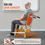 EMS Stair Chair, 159 kg Load Capacity, Foldable Aluminum Emergency Stair Climbing Wheelchair with 2 Wheels, Portable Stair Lift 