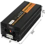Pure Sine Wave Power Inverter 5000W 24V DC to 230V AC 50Hz Peak Power 10000W for Appliances and Solar System Emergency