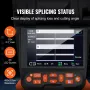Fiber Fusion Splicer 4 Motors, Clad Alignment Fiber Optic Fusion Splicer Kit w/ 10.16 cm Digital LCD Screen, 3 in 1 Optical Fibe