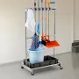 Arrangør af haveværktøj, 10 slots med kroge, værktøjstårnstativ