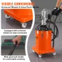Grease Pump, 5 Gallon 20L, Air Operated Grease Pump with 13 ft High Pressure Hose and Grease Gun, Pneumatic Grease Bucket Pump w