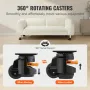 Leveling Casters, Set of 19141.6 kg Total Load Capacity, 6.3 cm, Heavy Duty with Upgraded Handle Design, 360 Degree Swivel Caste