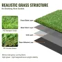Artifical Grass, 1.8 x 3 m Rug Green Turf, 35mmFake Door Mat Outdoor Patio Lawn Decoration, Easy to Clean with Drainage Holes, P