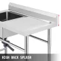 Handmade Sink Non-magnetic Stainless Steel Kitchen Sink Hand Made 1 Compartment 16 x 15.5 x 10 Inch Capacity Huge Tub Sink with 