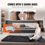 Sauna Blanket for Detoxification, Portable Far Infrared Sauna for Home, PU Sauna Bag w/ Therapy Stones & Carbon Fiber Heating, 1