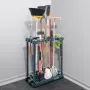 Garden Tool Organizer, 10 Slots, Yard Tool Tower Rack for Garage Organization and Storage, Hold Long-Handled Tool/Rake/Broom/Sho
