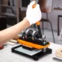 Leather Cutting Machine, 18 x 10 cm Embossing Plate Manual Die Cutter, 1.2 cm Pressure Stroke Leather Embossing Machine, Dual Gu