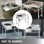 Handmade Sink Non-magnetic Stainless Steel Kitchen Sink Hand Made 1 Compartment 16 x 15.5 x 10 Inch Capacity Huge Tub Sink with 