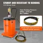 Grease Pump, 10.5 Gallon 40L Air Operated Grease Pump with 13 ft High Pressure Hose and Grease Gun, Pneumatic Grease Bucket Pump