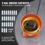 Grease Pump, 10.5 Gallon 40L Air Operated Grease Pump with 13 ft High Pressure Hose and Grease Gun, Pneumatic Grease Bucket Pump