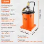Fedtpumpe, 10,5 gallon 40L Luft Drevet fedtpumpe med 13 ft