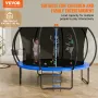 12ft udendørs rekreativ trampolin til børn med sikkerhedskabet
