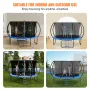 12FT Trampoline, 400 lbs Trampoline with Enclosure Net, Ladder, and Curved Pole, Heavy Duty Trampoline with Jumping Mat and Spri