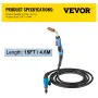 Mig Welding Gun 250Amp 15Ft, fit for Torch Welder Gun Miller Welding Gun M-25 Welding Torch Stinger Replacement fit for Miller M