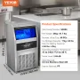 Kommerciel isproducent fritstående skabsmaskine 90 kg/24 timer