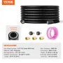 Pressure Washer Hose, 15m, 6.35mm Kink Free M22-14mm Brass Thread Replacement For Most Brand Pressure Washers, 19mm Bending Radi