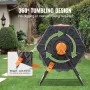 Compost Bin, 140.1L Dual Chamber Composting Tumbler, High Volume Two Rotating Chambers with 2 Sliding Door and Steel Frame, BPA 